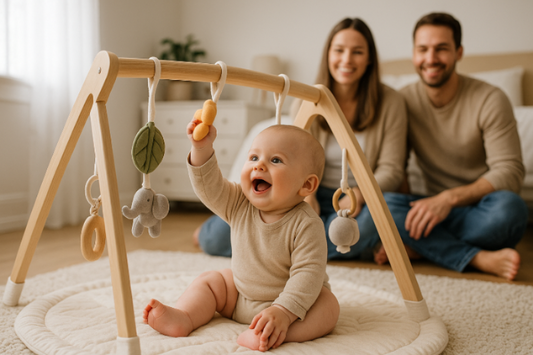 Bébé jouant sur le tapis